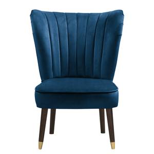 Fauteuil Sunlands Velours - Bleu foncé