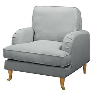 Fauteuil Bethania avec roulettes Tissu Polia: Gris platine