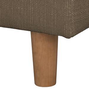 Ecksofa Pavones Webstoff - Schlamm - Longchair davorstehend links