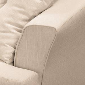 Ecksofa Pavones Webstoff - Creme - Longchair davorstehend links