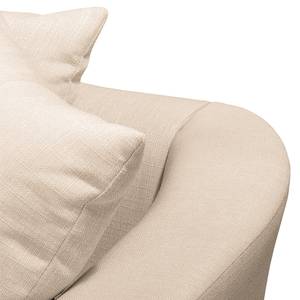 Ecksofa Pavones Webstoff - Creme - Longchair davorstehend links