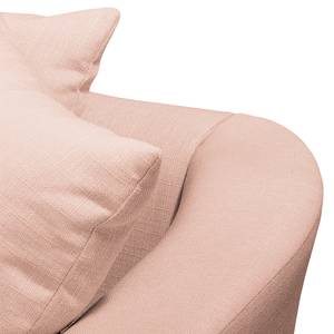 Ecksofa Pavones Webstoff - Pastellapricot - Longchair davorstehend rechts