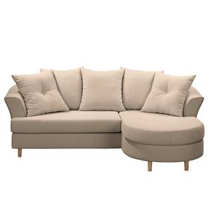 Ecksofa Pavones Webstoff - Cappuccino - Longchair davorstehend rechts