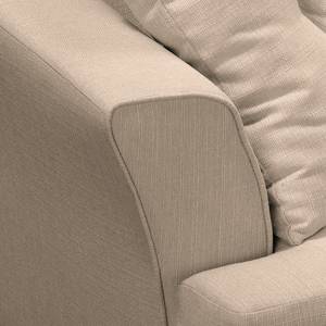 Ecksofa Pavones Webstoff - Cappuccino - Longchair davorstehend rechts