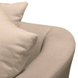 Ecksofa Pavones Webstoff - Cappuccino - Longchair davorstehend links