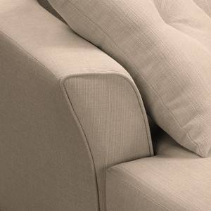 Ecksofa Pavones Webstoff - Cappuccino - Longchair davorstehend links