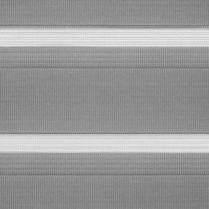 Duo-rolgordijn Klemmfix geweven stof - grijs - Grijs - 70 x 150 cm