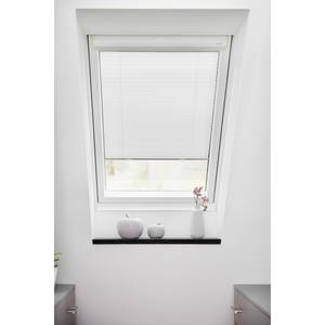 Dachfenster Plissee Haftfix Webstoff - Weiß - 95 x 122 cm