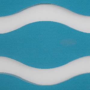 Duo-rolgordijn Welle geweven stof - petrolblauw - Petrolblauw - 45 x 150 cm