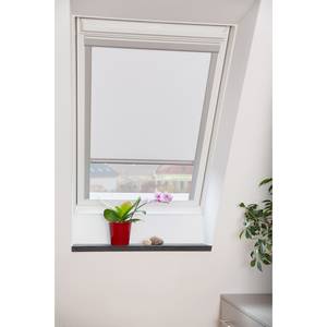 Dachfensterrollo Skylight Webstoff - Weiß - 36 x 57 cm