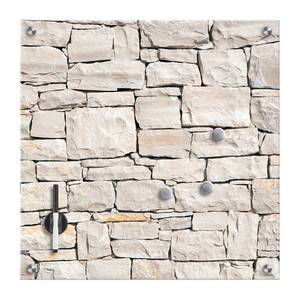 Memoboard Stone Sicherheitsglas / Edelstahl - Grau - 55 x 55 cm