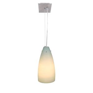 LED-Pendelleuchte Gibbons Milchglas / Edelstahl - 1-flammig - Flammenanzahl: 1