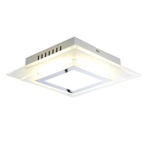 LED-plafondlamp Lucca Melkglas/roestvrij staal - 1 lichtbron