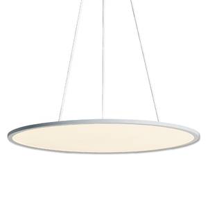 LED-Pendelleuchte Diskus Milchglas / Edelstahl - 1-flammig