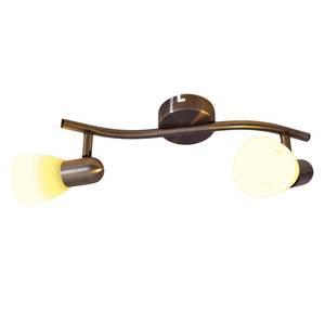 LED-wandlamp Mestre Melkglas/roestvrij staal - 2 lichtbronnen - Aantal lichtbronnen: 2