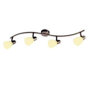 LED-wandlamp Mestre Melkglas/roestvrij staal - 4 lichtbronnen - Aantal lichtbronnen: 4