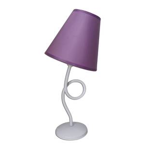 Lampe Colori Coton / Acier inoxydable - 1 ampoule - Blanc / Violet