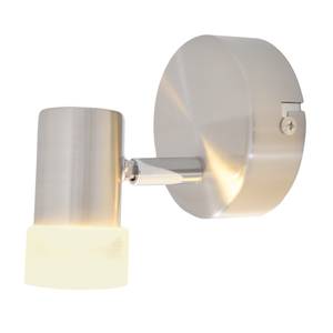 LED-Wandleuchte Malaga Milchglas / Edelstahl - 1-flammig