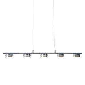 LED-hanglamp Beam II Plexiglas/roestvrij staal - 5 lichtbronnen