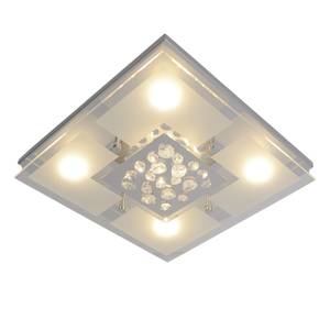 LED-Deckenleuchte Chur II Kristallglas / Edelstahl - 5-flammig