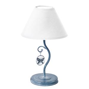 Lampe Castellum Coton / Acier inoxydable - 1 ampoule - Blanc
