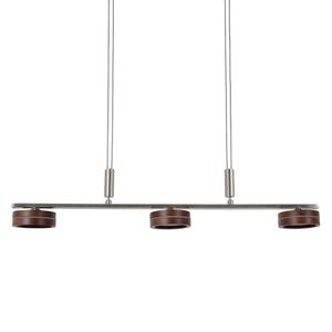 LED-hanglamp Triberg Massief eikenhout/roestvrij staal - 3 lichtbronnen - Aantal lichtbronnen: 3