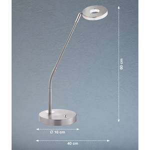 LED-Tischleuchte Dent Acrylglas / Eisen - 1-flammig - Matt Silber