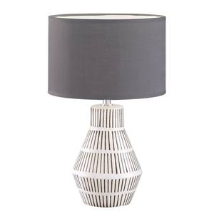 Lampe Binz Tissu mélangé / Céramique - 1 ampoule - Blanc
