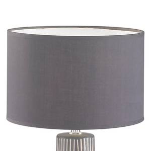 Lampe Binz Tissu mélangé / Céramique - 1 ampoule - Gris