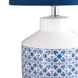 Lampe Öland II Tissu mélangé / Céramique - 1 ampoule - Bleu