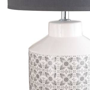 Lampe Öland II Tissu mélangé / Céramique - 1 ampoule - Gris