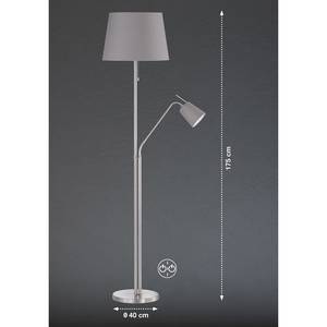 Lampadaire Layer Tissu mélangé / Fer - 1 ampoule - Gris