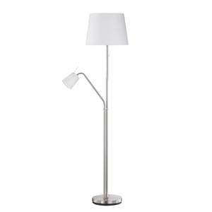 Lampadaire Layer Tissu mélangé / Fer - 1 ampoule - Blanc