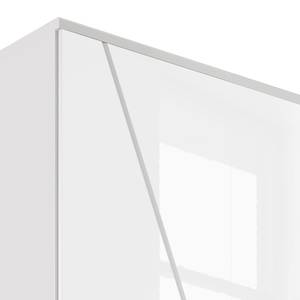 Ensemble meubles TV Sopot (4 éléments) Éclairage inclus - Blanc brillant / Imitation chêne sauvage