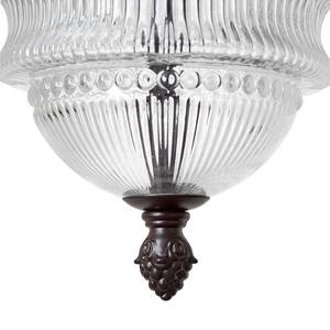 Hanglamp Lory Glas/staal - 3 lichtbronnen