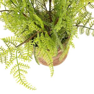Plante artificielle Junin Matière plastique / Céramique - Vert / Terre cuite