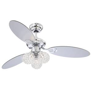 Plafonnier ventilateur Azalea Verre cristallin / Fer - 3 ampoules