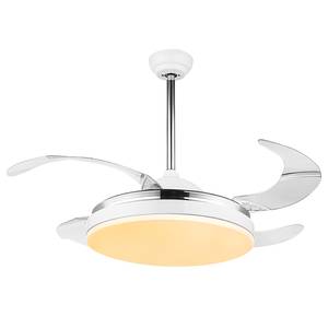 Plafonnier ventilateur Cabrera I Fer - 1 ampoule - Blanc