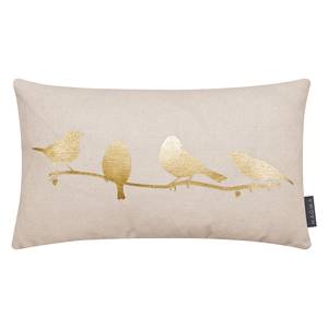Kussensloop Goudwaarde Vogels Textielmix - beige