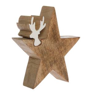 Étoile déco Wingene Manguier massif - Marron / Blanc - Hauteur : 15 cm