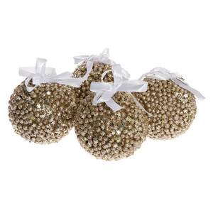 Boules de Noël Denman (lot de 4) Mousse - Champagne