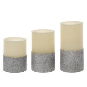 Bougies LED Gilston (lot de 3) Cire - Argenté