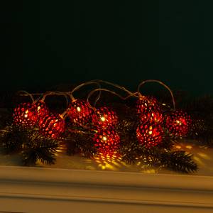 Guirlande lumineuse boules PVC / Cuivre - rouge