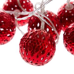 Guirlande lumineuse boules PVC / Cuivre - rouge