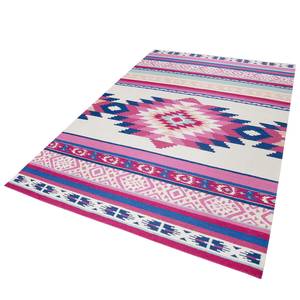 Wollen vloerkleed Turpan Textiel - crèmekleurig/cyclaam - 160 x 230 cm