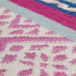 Wollen vloerkleed Turpan Textiel - crèmekleurig/cyclaam - 160 x 230 cm