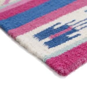 Tapis en laine Turpan Tissu - Crème / Cyclame - 160 x 230 cm