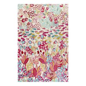 Tapis Splash Bouquet Tissu - Crème / Cyclame