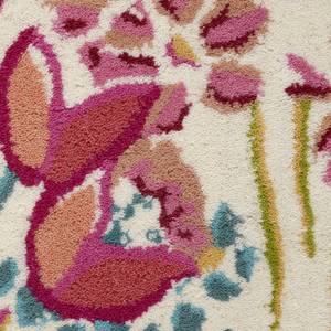 Tapis Splash Bouquet Tissu - Crème / Cyclame