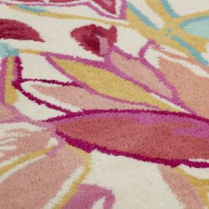 Tapis Splash Bouquet Tissu - Crème / Cyclame